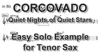 Corcovado (Quiet Nights of Quiet Stars) - Easy Solo Example for Tenor Sax