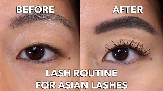HOW I KEEP MY STRAIGHT ASIAN LASHES CURLED ALL DAY | Mascara Lash Routine