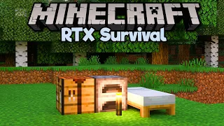 Surviving Your First Night... in Minecraft RTX! ▫ Minecraft RTX Survival Let's Play [Part 1]