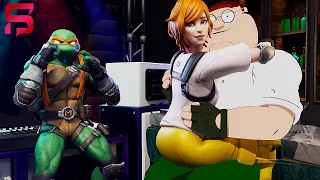 Peter Griffin falls In LOVE with Michaelangelo's GIRLFRIEND April. .. Fortnite