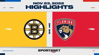 NHL Highlights | Bruins vs. Panthers - November 23, 2022