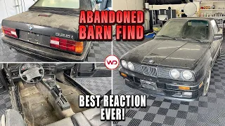 ABANDONED BARN FIND BMW E30! | Best Owner Reaction EVER | Satisfying Car Detailing Restoration