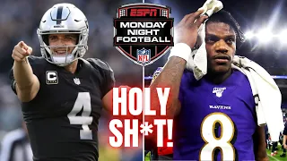 INSANE Ending On Monday Night Football! | BIGGEST PLAYS In The Raiders Overtime Win Over Ravens