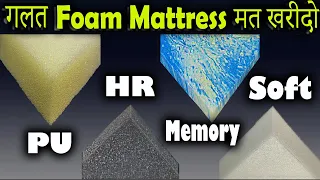 Different Types of Foam for Mattress | Difference Between PU Foam, HR Foam, Memory Foam & Soft Foam