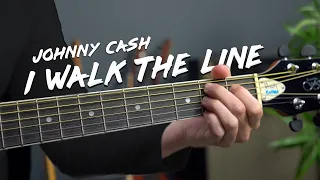 Play I Walk The Line by Johnny Cash with 5 EASY open chords