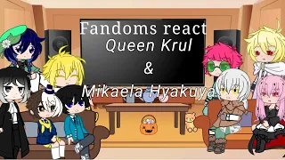 Fandoms react to each other {Krul & Mikaela} ep 3/5 [read description] (Seraph of the End)