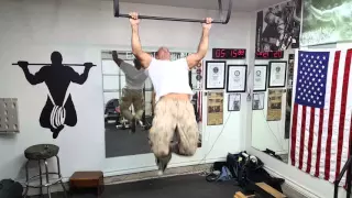 221lbs, 100 deadhang pull-ups in 12:30 minutes