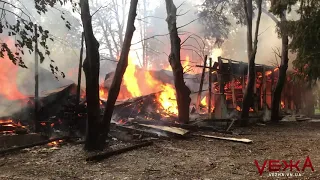 Пожежа в Центральному парку Вінниці