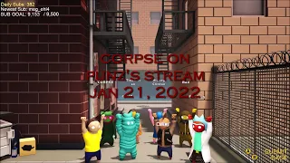 Corpse Husband on Punz's stream - Gang Beasts (JAN 21, 2022)