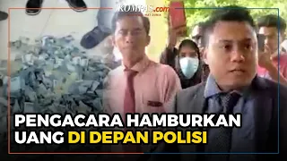 Viral Pengacara Ngamuk dan Hamburkan Uang Rp 40 Juta di Depan Kantor Polisi