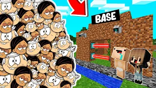 RETO DE LA BASE VS 1000000 THE LOUD HOUSE 😰😱 BASE BEBE NOOB VS BOB ESPONJA PATRICIO MINECRAFT