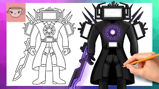 How To Draw Upgraded Titan TV Man 3.0 from Skibidi Toilet Ep 67 (part 3)  |  Drawing Tutorial