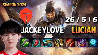 TES JackeyLove LUCIAN vs ASHE ADC - Patch 14.10 KR Ranked MASTER | lolrec