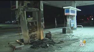 Danvers Police Search For Driver Who Hit Gas Pump, Sparking Fire