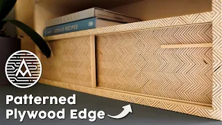 Bookcase with Edge-Grain Patterned Plywood