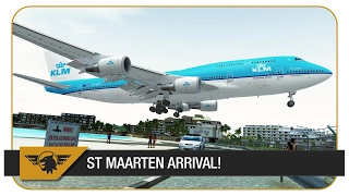 [P3D] Full IN DEPTH Flight | St Maarten Arrival! | PMDG 747 | KLM