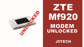 How to Unlock ZTE MF920