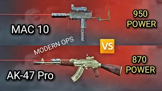 MAC 10 vs AK-47 Pro 💥 Full Skills | MODERN OPS - Gameplay