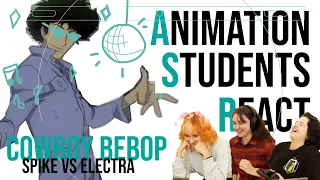 Animation Students React to: Spike vs Electra | Cowboy Bebop the Movie