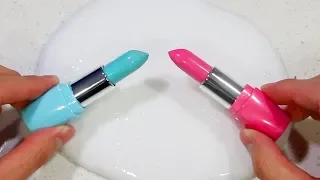 Окрашивание слаймов помадой 💄 Make Up Slime💋