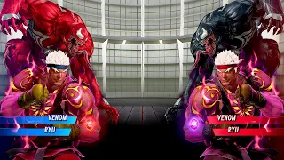 Venom & Ryu Vs Venom & Ryu [Very Hard AI] | Marvel vs Capcom: Infinite