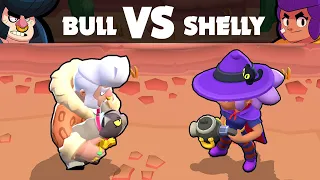 BULL VS SHELLY | 1 vs 1 | Brawl Stars