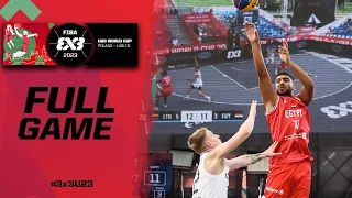 Lithuania 🇱🇹 vs Egypt 🇪🇬 | Men | Full Game | FIBA 3x3 U23 World Cup 2023