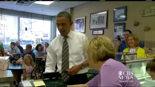 Obama stops for ice cream in Cedar Rapids