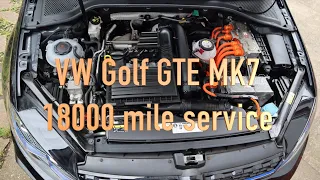 VW Golf GTE MK7 18000 mile service