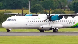 Aer Lingus ATR72-600 Takeoff from Glasgow to Dublin | GLA Spotting | JSM Aviation