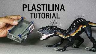 Como hacer un CONTENEDOR para alimentar DINOSAURIOS de Plastilina paso a paso