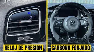 MODIFICAMOS el INTERIOR de mi Golf R! COMO instalar Volante de CARBONO y Reloj de PRESIÓN!