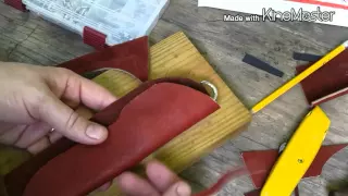 Making a leather bushcraft knife sheath.