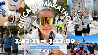 TRAVEL WITH ME TO CHICAGO MARATHON | 10 MIN PB | FAILED BQ ATTEMPT | CHICAGO FOOD & MORE 🏃🏻‍♀️🏁✈️