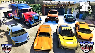 GTA 5 ✪ Stealing TRANSFORMERS Movie Vehicles with Franklin ✪ (Real Life Cars #63)