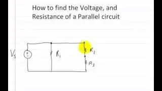 How to find the voltage and resistance of a parallel circuit