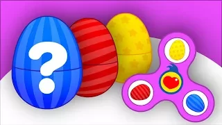 Ovos Surpresa Coloridos #3 (Com Fidget Spinners) 🪺 | Aprendendo com Um Herói do Coração