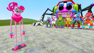 NEW MOMMY LONG LEGS POPPY PLAYTIME 2 VS ALL FNAF SECURITY BREACH In Garry's Mod