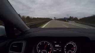 VW Golf 7 Variant acceleration to 218 km/h / 135 mph - German Autobahn no speed limit