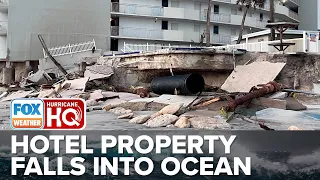 Nicole: Daytona Beach Shores Hotel Property Collapses Into Ocean