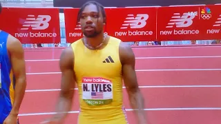 Noah Lyles Vs Fred Kerley 60M Final (6.44) WL || New Balance Grand Prix 2024