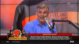 [BREAKING NEW] Browns hiring Freddie Kitchens, Broncos hiring Vic Fangio | THE HERD