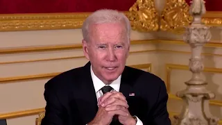 Biden signs condolence book for 'honorable' Queen