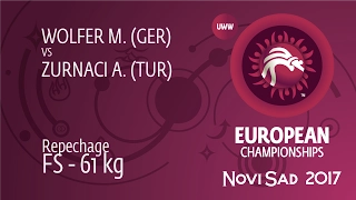 Repechage FS - 61 kg: A. ZURNACI (TUR) df. M. WOLFER (GER), 3-0