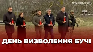 Зеленський і глави іноземних держав ушанували пам’ять жителів Бучі | Українська правда