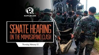 Senate hearing on the Mamasapano clash, day 3