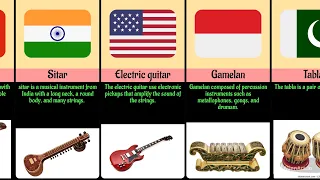 National music instrument from different countries