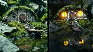 DIY Hobbit House Diorama Building in Nature 🌳 How to make  Hobbit Hole House - Lord of the Rings