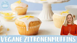 Vegane Zitronenmuffins 🍋🧁|  das beste Muffinrezept mit Zitronen | Einfach Backen