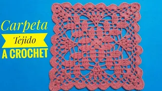 Cómo Tejer éste lindo Cuadrado paso a paso/Granny Square Crochet/Carpeta tejida a Ganchillo